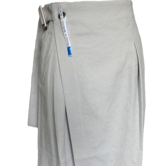 Issey Miyake Maxi Wrap Skirt in Light Gray Size 2 USA Small - Picture 7 of 16
